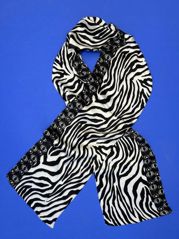 Zebra Print Silk Scarf
