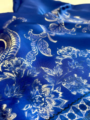 Indigo 35x35 Silk Twill Scarf