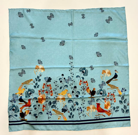 Birdie 35x35 Silk Twill Scarf