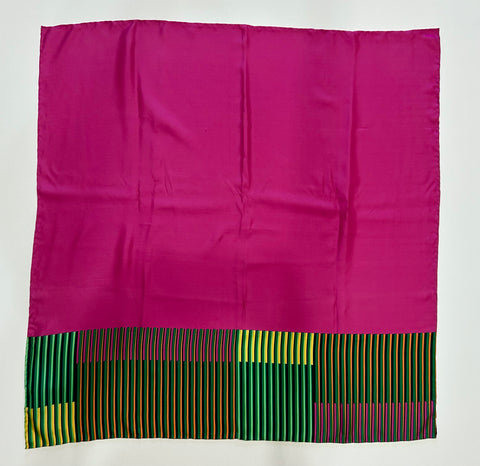 Georgie Magenta 35x35 Silk Twill Scarf