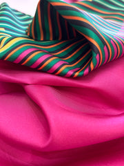 Georgie Magenta 35x35 Silk Twill Scarf