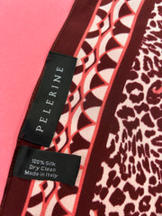 Leopard Print Pinks Silk Scarf